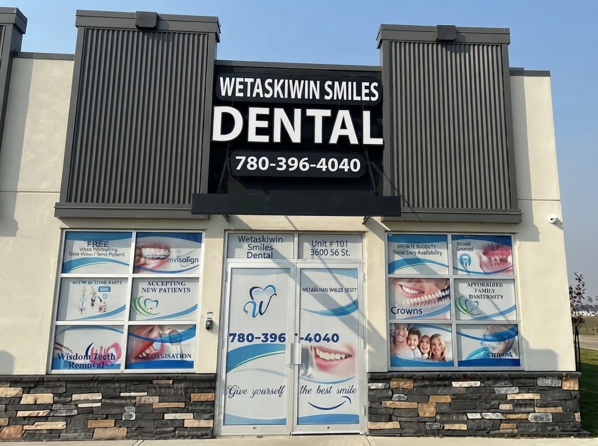 Wetaskiwin Smiles clinic storefront